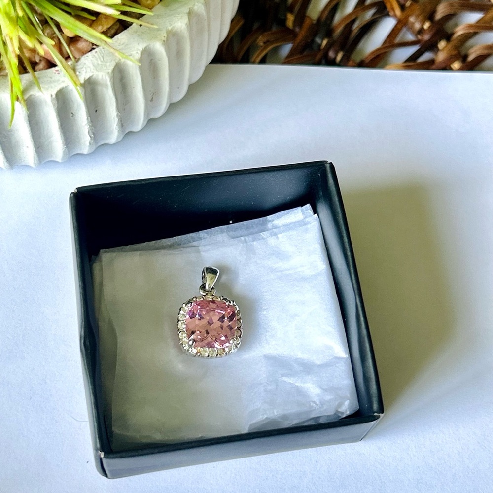 5/$25 Pink Pendant with Silver Accents